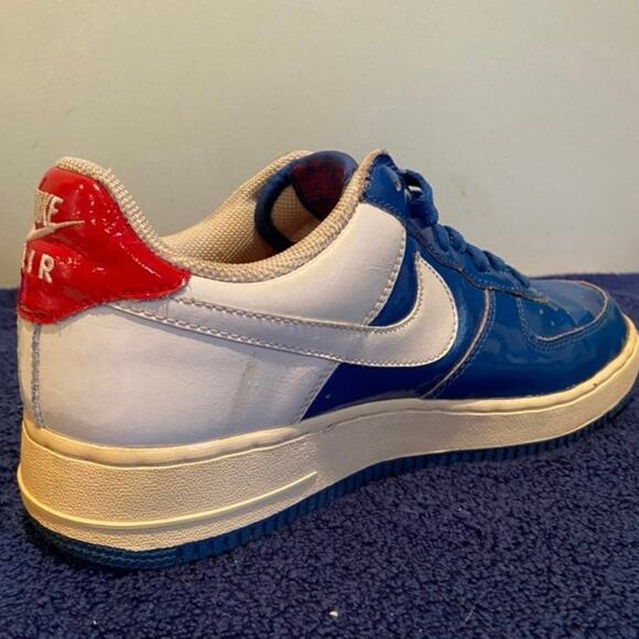 Nike Air Force One 1 2006 Men's 9 Low Sheed Blue And White Sneakers 306347-411 - Picture 8 of 12